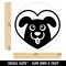 Dog Inside of Heart Love Self-Inking Rubber Stamp for Stamping Crafting Planners